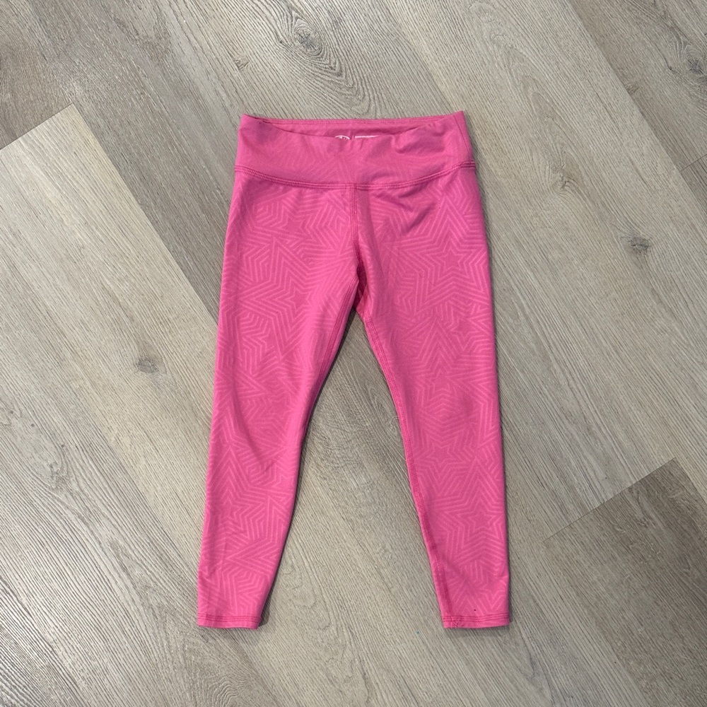 Athletic Works Pink Patterned Kids Leggings